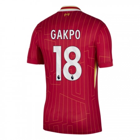 Liverpool Gakpo 18 Domácí 2024-25 - Fotbalové Dresy (S/S)
